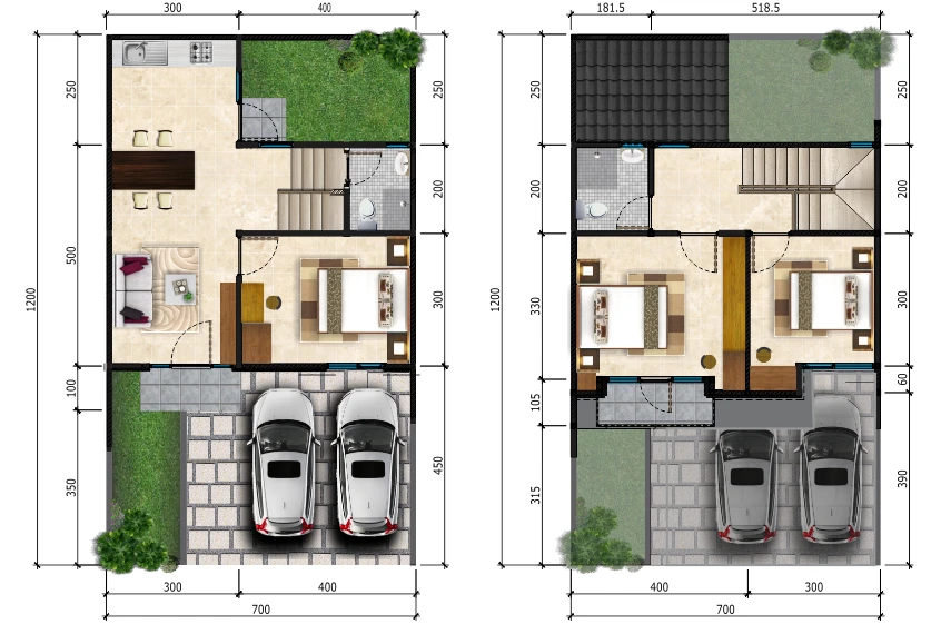 Floor plan for MONTANA 7×12